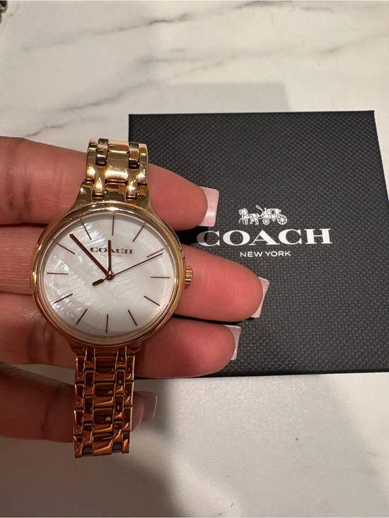 Coach Jewelry - COACH Rose Gold Women's Bracelet Watch with White Mother-of-Pearl Dial